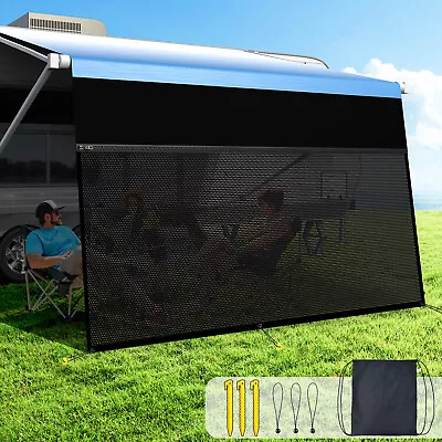 11'-21' RV Awning Sun Shade Screen Mesh For Camper Trailer Canopy With Zipper • $71.36