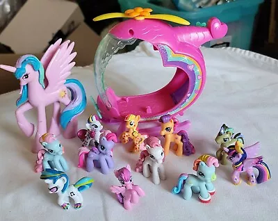 My Little Pony Friendship Is Magic 12 Lot  Mini Figures PVC Toys Helicopter • $23.95