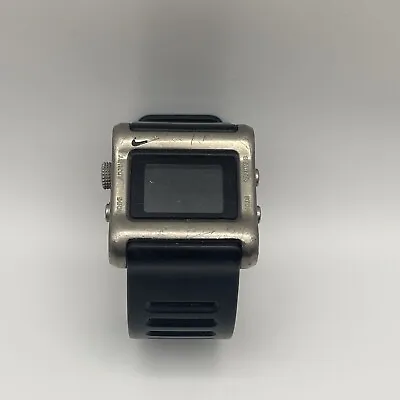 Nike Ratchet Watch Men Titanium Black WC0039 BROKEN PARTS OR REPAIR Y2K CYBER • $60