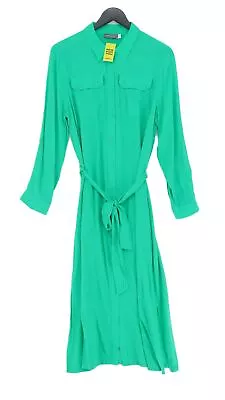 Mint Velvet Women's Midi Dress UK 14 Green Other With Viscose Shirt Dress • £33.25