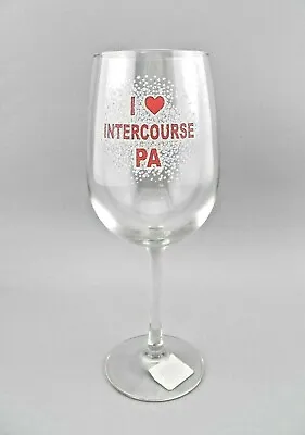 Wine Goblet Large 2+ Cup Capacity   I LOVE INTERCOURSE PA   By Libbey NEW • $3.79