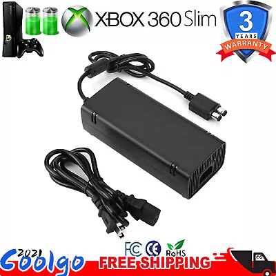 $17.95 • Buy Fits Xbox 360 S Power Supply Brick Charger Adapter Cable Cord 360 S Console