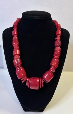 DTR Jay King Sterling Silver & Red Coral Necklace - 18.5”-21” • $79.95
