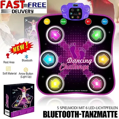 Dance Mat Toy LED Kids Electronic Dance Pad Musical Dance Mat Dancing Play Mat • £29.89