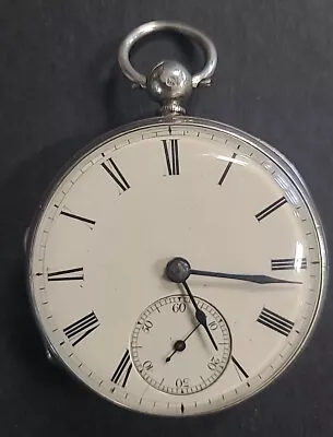 Antique English Lever Fusee Pocket Watch-Sterling Case Mid 1800s Key Wind. A07 • $129.99