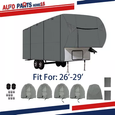 26'-37' FT Camper Storage Cover With Zipper Waterproof 5TH Wheel RV Motorhome • $155