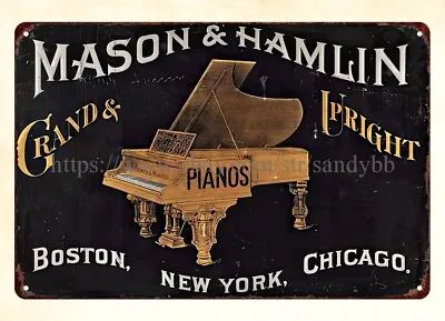 Mason Hamlin Pianos Metal Tin Sign Restaurant Pub To Wall Art • $18.91