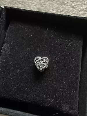 £19.99 • Buy Genuine Pandora Heart Open Work Charm Silver