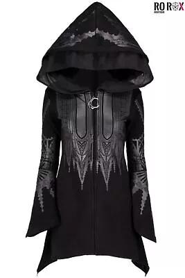 £67.99 • Buy Restyle Cathedral Gothic Veiled Hooded Sweater Mysticism Flared Sleeves