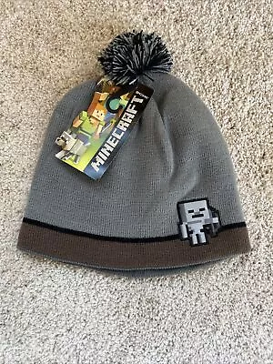 NEW Mojang Gray Minecraft Beanie Hat • $15