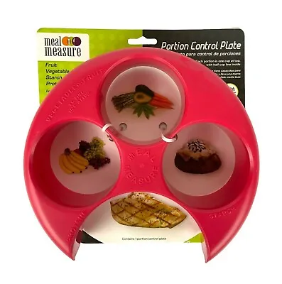 Meal Measure Portion Control Plate Diet Healthy Weight Loss Tool Red • $18.99