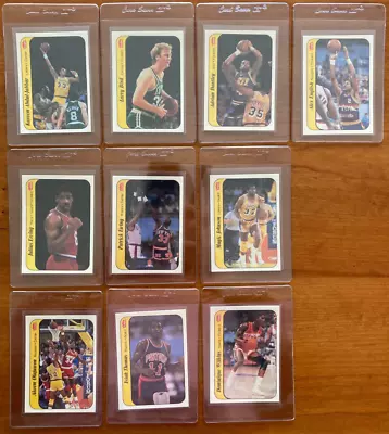 1986 FLEER BASKETBALL STICKERS PARTIAL SET 10/11 NO JORDAN Nice Centering • $300