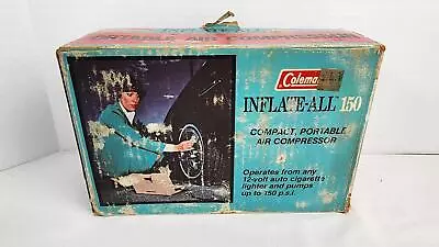 Coleman Inflate-All 150 Aluminum Air Compressor - Vintage USA Black • $29.99
