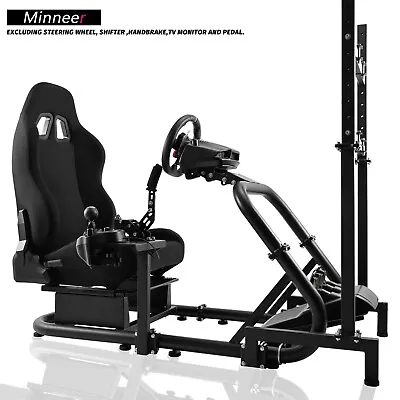 Minneer G29 Racing Simulator Cockpit Fit Logitech G920 With Seat & Monitor Stand • $659.99