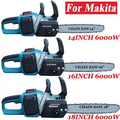 8 -16  Electric Cordless Chainsaw Powerful Wood Cutter Saw For Makita 4 Battery • £119.99