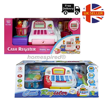 £19.99 • Buy Cash Register Play Toy Food Pretend Till Shop Kids Supermarket Money Toyrific