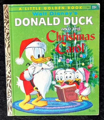 DONALD DUCK & THE CHRISTMAS CAROL ~ 1st  A  Ed. Little Golden Book ~ Carl Barks • $45