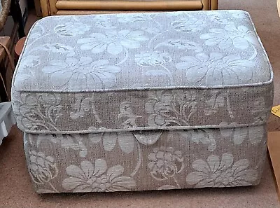 G Plan Vintage  Footstool Ottoman With Floral Fabric Upholstery And Storage  • £60