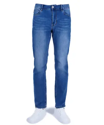 Jeans Mens Blue Black Slim Straight Denim Pants Trousers Stretch 30 32 34 36 38 • $31.96