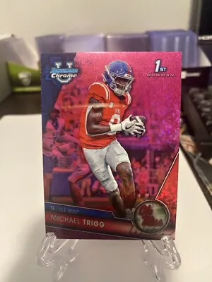 Michael Trigg 2023 Bowman U Chrome Pink Mini Diamond /150 RC Ole Miss Rebels • $10.99