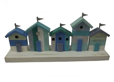 Shoeless Joe Marine Coloured Beach Huts Nautical Decoration - Nautical Decor • £19.49