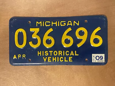 2009 Michigan License Plate Historical Vehicle # 036 696 • $12.74