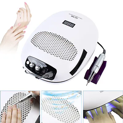 140W 3 In1 Nail Dryer Polishing Machine  Manicure Vacuum Cleaner  LED Lamp  • $52.25