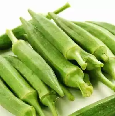 Okra Abelmoschus Esculentus Clemson Spineless 190 Seeds + 4 FREE PLANT LABEL • £0.99