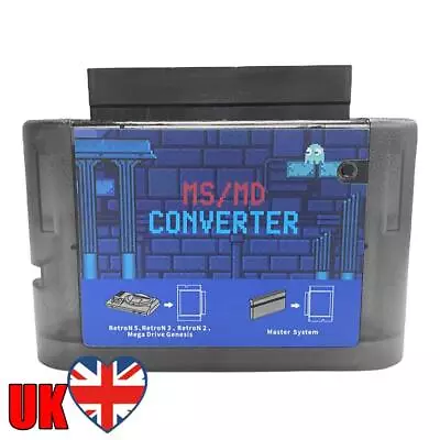 MS To MD Game Card Converters MS/MD Converters For Master System For Megedrive • £9.83