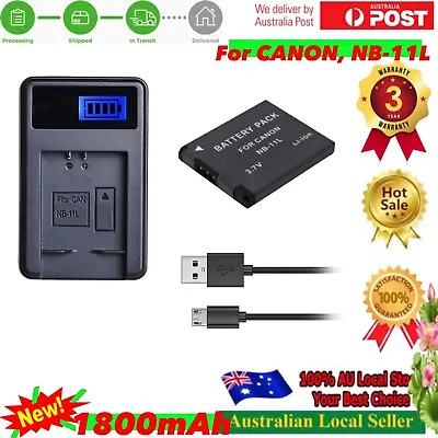 NB-11L Battery + Usb Charger For Canon PowerShot Elph 160 Elph 170 IS Elph 180 • $27.90