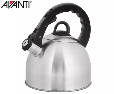 AVANTI Novara Whistling Kettle 2.5 Litres Stainless Steel Silver Water Boiler AU • $31.77