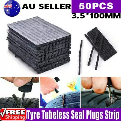 50× Tyre Repair Plugs Car Tire Puncture Recovery Tyre Tubeless Seal Plugs Strip • $7.38