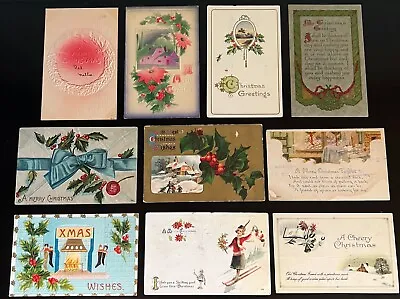 Lot Of 10 Vintage/Antique Original Christmas Postcards - Group A • $5.99