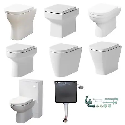 £32.97 • Buy Back To Wall BTW Toilet WC Pan Soft Close Seat Concealed Cistern Furniture Unit