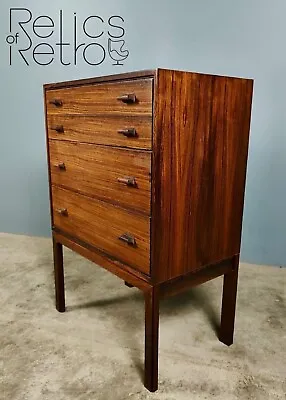 Mid Century Danish Rosewood Compact Chest Of Drawers Hallway Table Vintage Retro • £495