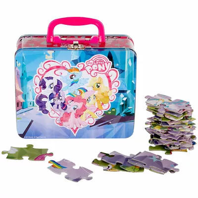 MY LITTLE PONY 48 PC Puzzle + Tin Lunch Box Girl Kids Toy Xmas Birthday Gift Bag • $9.95