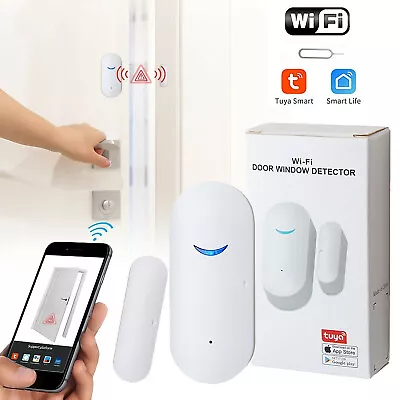 Tuya Smart WiFi Door Window Sensor Detector Safe Alarm For Alexa Google Home • $10.83