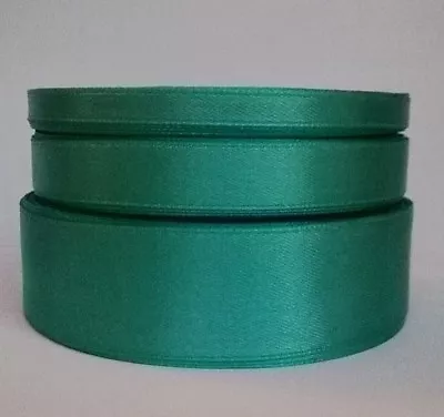 5 Meters Satin Ribbon Single Sided 6mm 12mm 25mm 60 COLOURS For Craft Cake Decor • £2.99