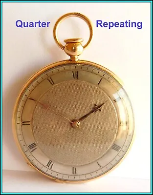 18K Rose Gold QUARTER REPEATING Pocket Watch - Probably Made By MOULINIER • $2290