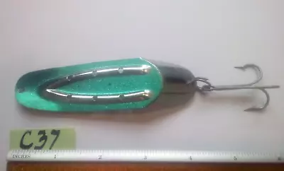 #C37) Vintage CHARGER No. 4  Charger Green Salmon Trolling Spoon Approx. 4.25  • $4.99