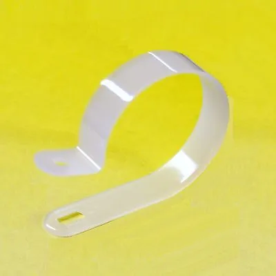 £2.74 • Buy White Plastic Nylon P Clips For Mounting Cables Wires Range Of Sizes Quantities