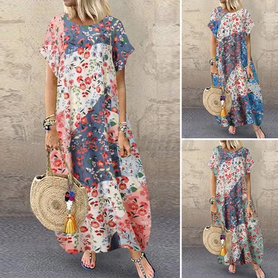 $18.80 • Buy ZANZEA Women Summer Beach Club Party Evening Long Maxi Sundress Floral Dress