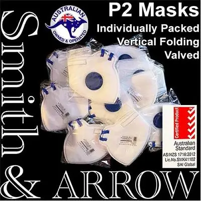 12x P2 FOLDING WHITE FACE MASKS VALVE PAINT FUMES SMOKE DOCTOR BUILDER FLAT FOLD • $34.95