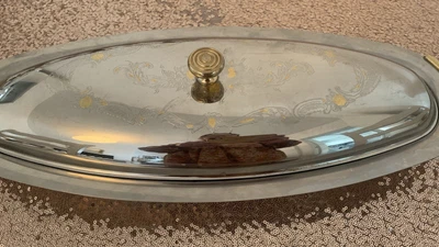 £4.20 • Buy Metal Large Serving Platter Stand Buffet Afternoon Tea 50cm