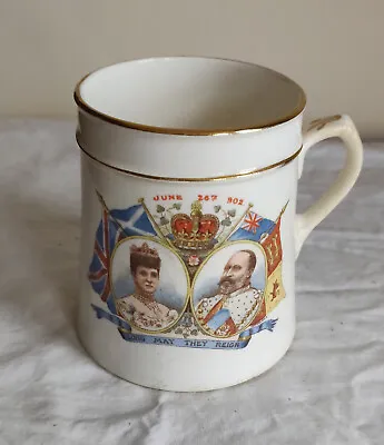 Commorative Mug: 1902 Coronation Of Edward VII Queen Alexandra • £6