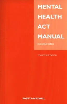 Mental Health Act Manual Paperback Richard M. Jones • £5.66