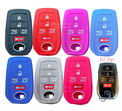 Fit TOYOTA BZ4X RAV4 Prime 5 Button Remote Smart Key Fob Cover Silicone Case • $4.96