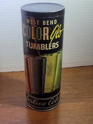 West Bend Aluminum Color Glo Tumblers Set Of 4 W/ Original Package Vintage • $7