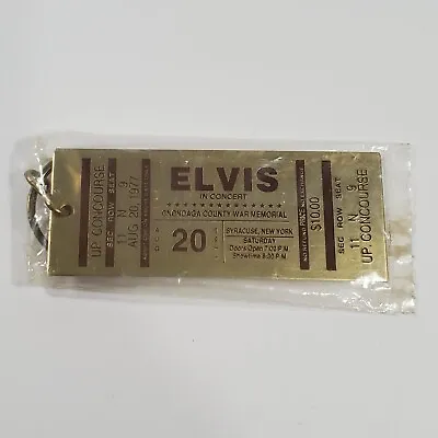Elvis Presley In Concert Syracuse Ny 1977 Commemorative Ticket Keyring Misb Rare • $79.95