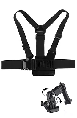 Adjustable Chest Mount For GoPro & Action Cameras With 3 Way Arm Adapter & Screw • $19.95